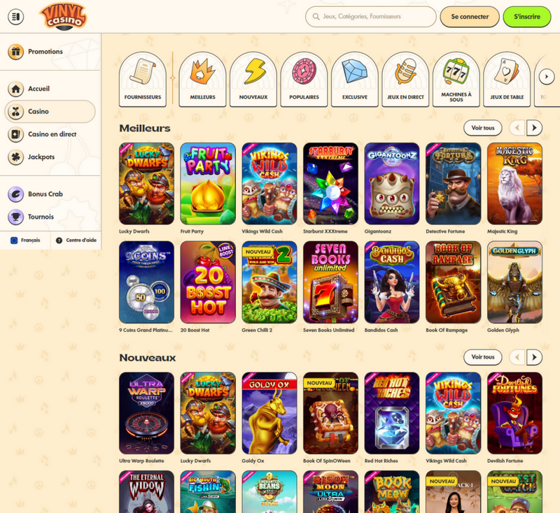 Vinyl Casino-nettstedsanmeldelse